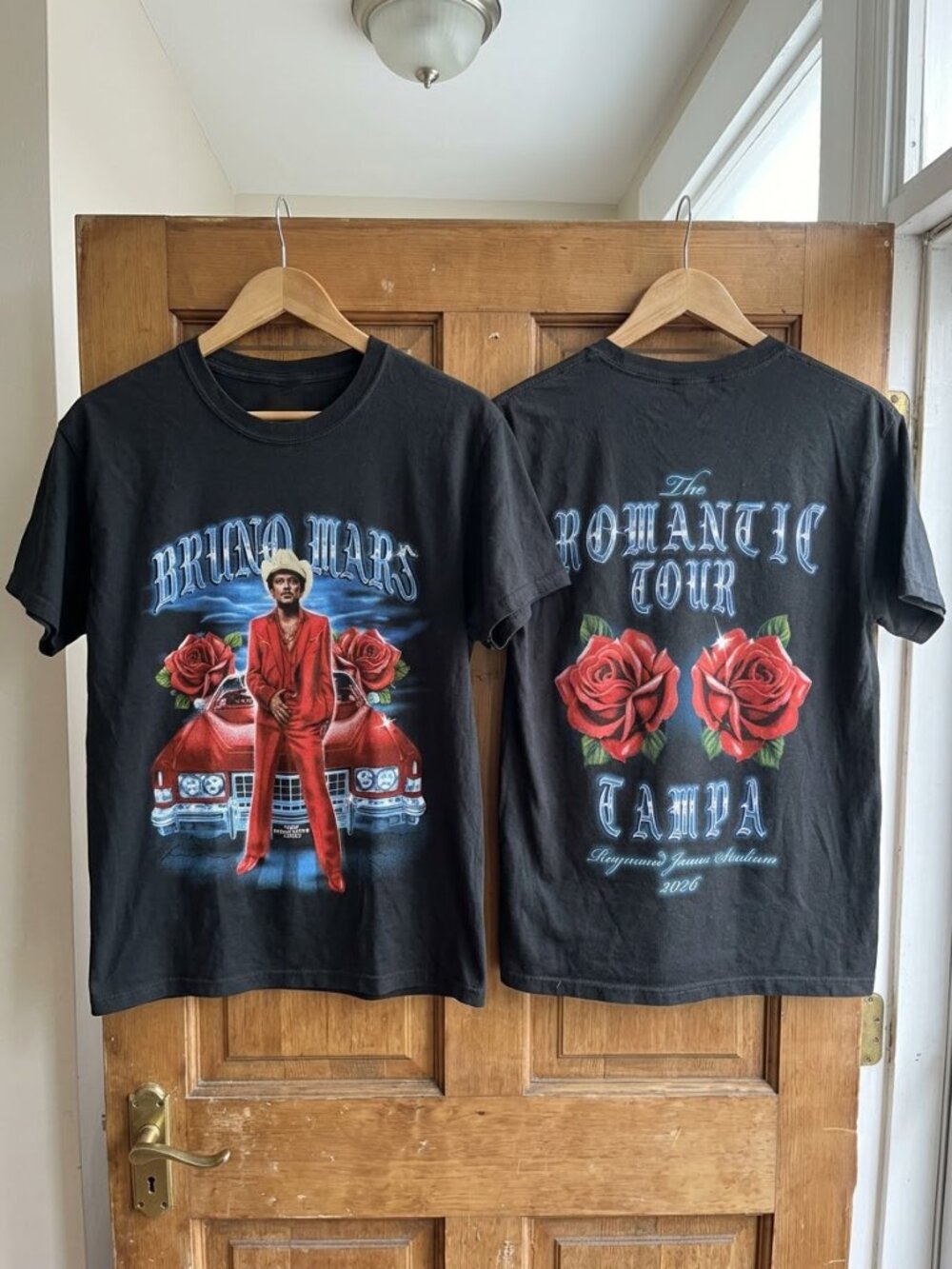 Bruno Mars The Romantic Tour 2026 Tampa Exclusive Merch Shirt REPRINT